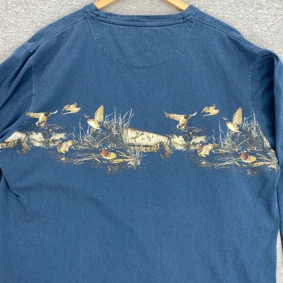 North River Shirt Mens Extra Large Blue Duck Hunting All Around Long Sleeve Dog - Picture 6 of 10